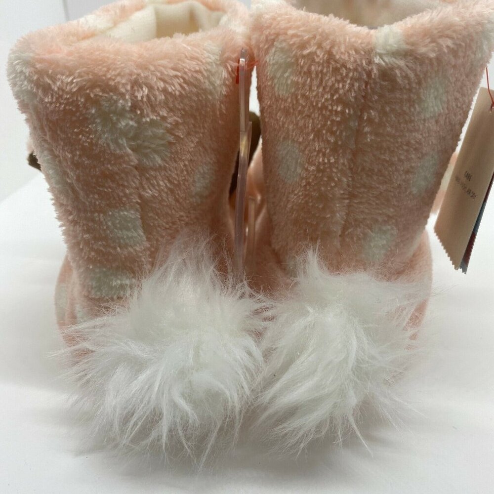 Cat & Jack Toddler Deer Boot Slippers-Pink-Size 4T-5T-NWT - Picture 4 of 7